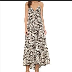 L’AGENCE Grace Butterfly Print Silk Maxi Dress